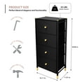 thumbnail image 2 of Simplify Adult 4 Drawer Luxury Dresser in Black, 2 of 7