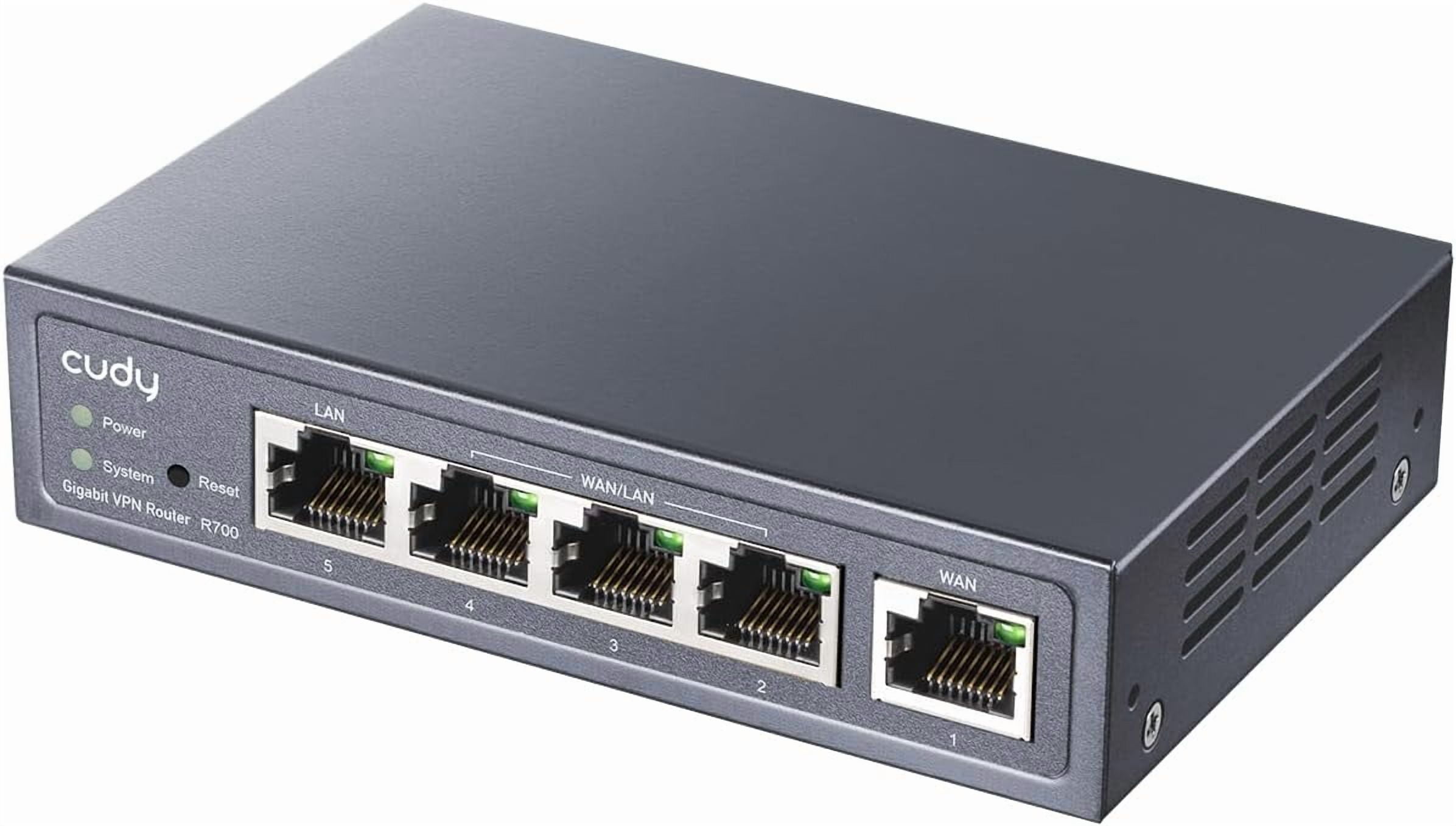 Cudy R700 Gigabit Multi-WAN VPN Router with Load Balancing, 4 WAN Ports, WireGuard/OpenVPN for Small Business Network