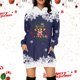 thumbnail image 1 of WILLBEST Vestido Casual Para Mujer Vestido Con Capucha Con Estampado Navideño De Vaca Para Mujer, 1 of 3