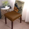 thumbnail image 2 of Fall Chair Covers Set of 4 Thanksgiving Chair Covers for Dining Chairs Orange Pumpkin Maple Leaf Vintage Farm Wooden Plank Stretch Removable Chair Slipcovers for Dining Room Kitchen Holiday Party, 2 of 6