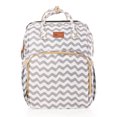 thumbnail image 1 of Mochila Pañalera ISADEN para Bebé con Cambiador Cuna Gris-Blanco, 1 of 7
