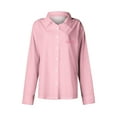thumbnail image 2 of Maplenight Button Down Shirts for Women Long Sleeve Business Work Tops Dressy Casual Heart Printed Blouses with Pocket, 2 of 3