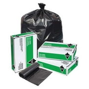 1Pack ToughGuy 31DK57 Recycled Trash Bags, 56 gal., Black, PK100