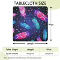 thumbnail image 2 of Colorful boho style elastic tablecloth with fitted edges, designed for square patio and kitchen tables, 2 of 6