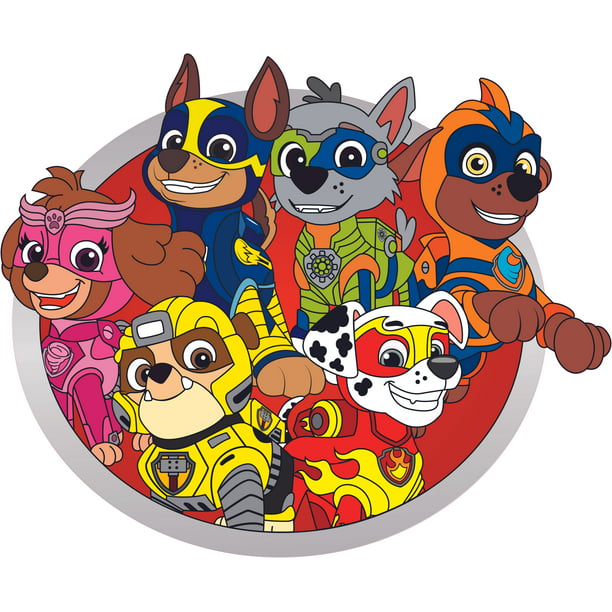 Overfladisk Frugtbar Tempel Home Art Vinyl Mighty Pups Paw Patrol Characters Wall Art Decal | 17" x 20"  Kids Bedroom Living Room Marshall Chase Skye Zuma Rubble & Rocky Search And  Rescue Superhero Dogs Adhesive
