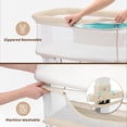 thumbnail image 5 of LINLUX Baby Bassinet,6-Height Adjustable Bedside Bassinet with Wheels,Mosquito Net & All-Sided Mesh,Beige, 5 of 8