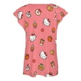 thumbnail image 5 of Hello Kitty Womens Summer Tops Ruffle Short Sleeve Tunic Tops V Neck Loose Fit Flowy T-Shirts, 5 of 7