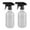 Clear[2Pack], variant on Djiypn 2-Pack Leakproof Spray Bottles (300ml/10oz) - Fine Mist & Jet Stream | Refillable Plastic Bottles for Hair Styling, Plant Misting, Cleaning Solutions (Brown)