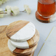 thumbnail image 4 of Posavasos de mármol y madera GoCraft | Posavasos de mármol blanco geométricos hechos a mano con madera de mango para sus bebidas y copas de vino/bar (juego de 2), 4 of 5