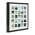 Stupell Industries Watercolor Patterned Squares Abstract Painting Black