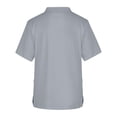 thumbnail image 3 of Qcmgmg Mens Scrub Top Solid Color Summer Nursing Uniforms Casual Short Sleeve Workwear 2024 V Neck Scrub Shirts Gray M, 3 of 3