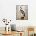 thumbnail image 2 of Nawypu  Bird Canvas Wall Art - Heron Painting with Gold Foil for Farmhouse Living Room Decor, 2 of 4