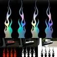 thumbnail image 7 of 4 Pcs 5.9'' Flame Reflective Sticker for Car Racing laptop skateboard Decal, 7 of 7