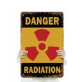 thumbnail image 3 of Danger Radiation 18 Inch x 24 Inch Metal Sign Novelty Aluminum Durable Weatherproof UV Protected Perfect for Laboratories Industrial Spaces Fun Gift for Engineers Crafted in the USA, 3 of 5
