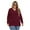 #1 Wine Red, variant on Women Plus Size Tops Long Sleeve Button V Neck Long Sleeve Casual T Shirts Oversized Basic Pink Blouses Clothes Size 4XL