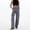 Blue, variant on Pxiakgy Adjustable Straight Fit Cargo Pants High Waist Baggy Hiking Pants with Pocket Wide Leg Parachute Pants Pants for Women Trendy Women's Pants Size:S-4XL
