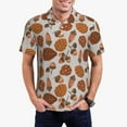 thumbnail image 5 of Yiaed Pinecone Autumn PatternPrint Men's Short Sleeve Polo Shirt,Golf Polo for Men Three-Button Golf Shirt Athletic Casual Collared T-Shirt- Medium, 5 of 7