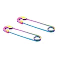 thumbnail image 6 of 2 Pieces Fashion Colorful Pin Earrings Stainless Steel Eardrop 37.8mm, 6 of 6