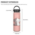 thumbnail image 6 of SEANATIVE Cute Cat Water Bottles Stainless Steel Vacuum Insulated Water Bottles 18 oz Leakproof Lightweight Keeps Cold and Hot Great for Travel Hiking Biking Running Pink, 6 of 7