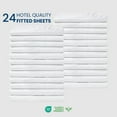 thumbnail image 2 of Belem Queen Fitted Sheets - Pack of 24 - Shrinkage & Fade Resistant Hotel Top Sheets - Soft Brushed Microfiber Fabric - Bulk Sheets for Hotels, Airbnb & Vacation Rentals, 2 of 7