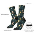 thumbnail image 2 of Yiaed Dinosaur In The Space Print Great elasticity Crew Socks Sports socks for Men and Women, 2 of 5