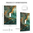 thumbnail image 5 of Zufioo Emerald Color Gold Marble Print Switch Wall Plate, Dustproof and Heat-resistant Decorative Wall Switch Cover, Suitable for Residential and Commercial Areas-Mid-size, 5 of 8