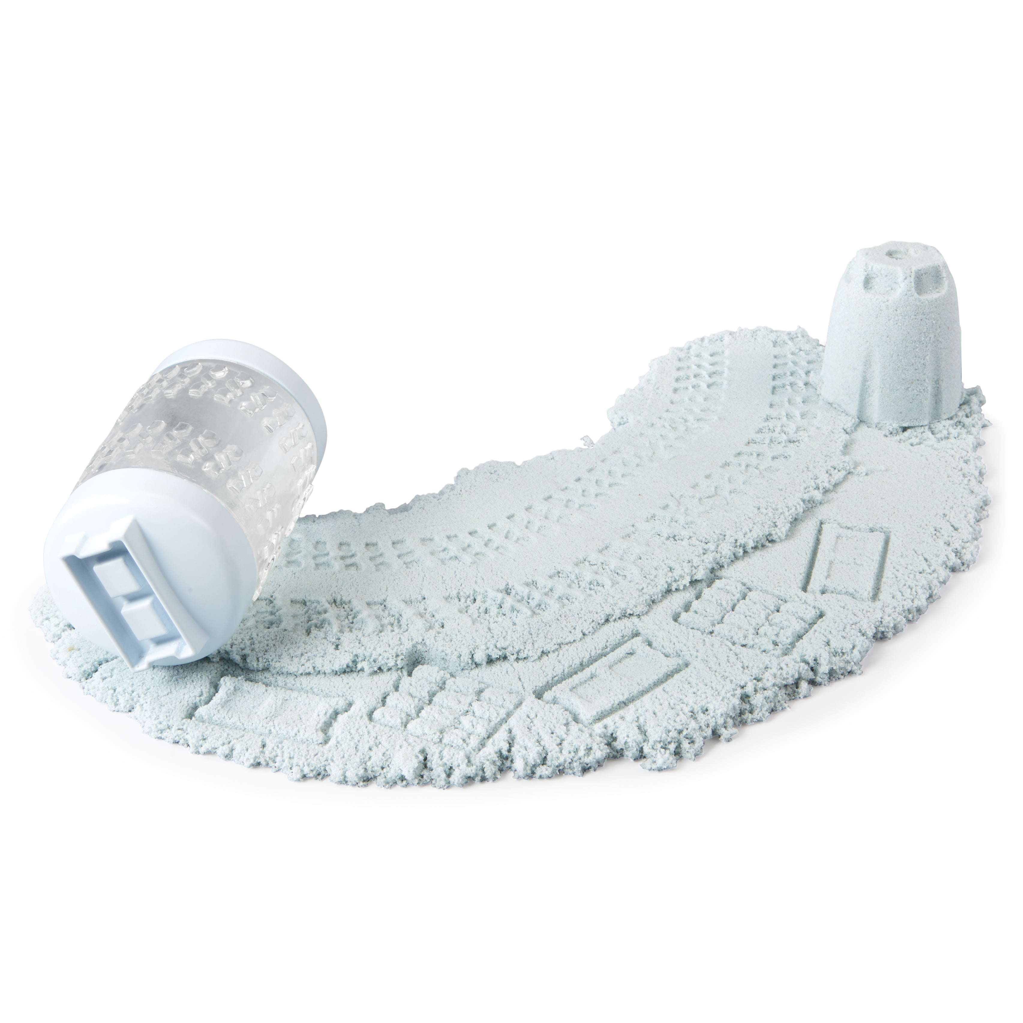 Camions de construction avec sable jamais sec Wonder Factory - bleu + bétonnière - ne sèche jamais et est sans gluten