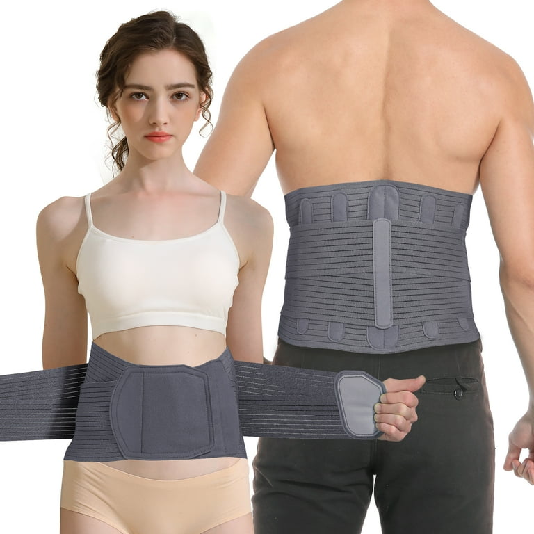 KDD Lower Back Brace, Adjustable Lumbar Support Belt, 9.8 Extra-Wide with  6 Stays and 6 Springs Breathable Elastic Back Support Belt for Waist Pain
