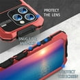 thumbnail image 6 of ELEHOLD Heavy Duty Case for iPhone 15 Plus,Rugged Military Grade Shockproof Case,with Screen Protector Built-in Hidden Foldable Kickstand Metal Back Cover Case for iPhone 15 Plus 6.7" - Red, 6 of 10