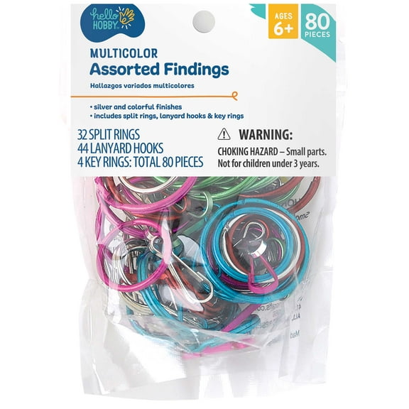 Hello Hobby Colorful Findings Variety Pack - 80 Pieces