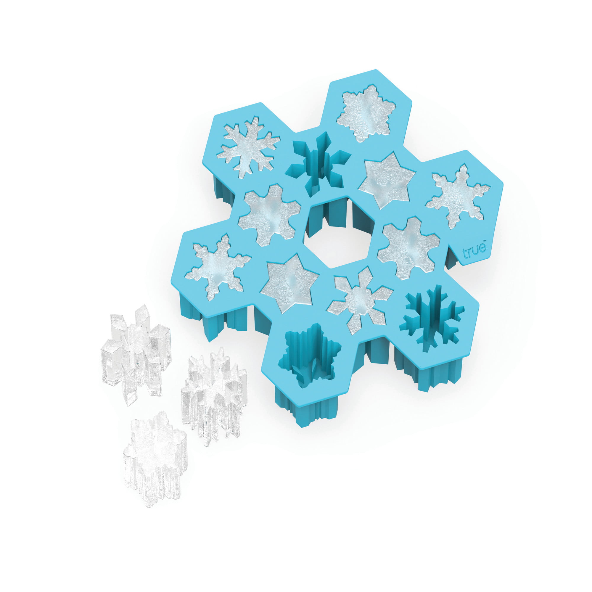 True Zoo Snowflake S Ilicone Ice Cube Tray, Novelty Ice Mold, Large Ice  Cube Mold, Makes 12 Ice Cubes, Snow Ice Tray, Blue, Set Of 1, Gagets