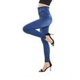 thumbnail image 6 of Fayshow0 Save Up under 50% Womens Tall Jeans Women's Fashion Elastic Imitation Denim Print Leggings With Yoga Sport Elastic Pants, 6 of 8