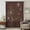Brown, variant on Black Khaki Sheer Curtains 45 Inches Long, Spring Flora Light Filering Curtains, Breathable Simi Curtain Privacy Drapes for Kitchen Bathroom Lightweight Small Window Treatment