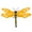 Yellow, variant on 3Pack Metal Dragonfly Wall Decor Outdoor Garden Fence Art,Hanging Decorations for Living Room, Bedroom