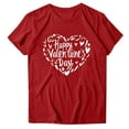 thumbnail image 2 of RKSTN Valentine's Day Gift Women's Cotton T Shirts Oversized Crewneck Valentine Printed Short Sleeve Shirt Pullover Top Womens Casual Graphic Print Round Neck Plus Size Loose Comfy Summer Tee Shirt, 2 of 8