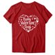 thumbnail image 2 of RKSTN Valentine's Day Gift Women's Cotton T Shirts Oversized Crewneck Valentine Printed Short Sleeve Shirt Pullover Top Womens Casual Graphic Print Round Neck Plus Size Loose Comfy Summer Tee Shirt, 2 of 8