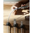 thumbnail image 3 of Cord Organizer Holder, 8 Pack Magnetic Desk Cable Clips Management, Hide Phone Charging Cable Keeper, Strong Adhesive Wire Charger Holder for Nightstand, Kitchen Appliances, Office Supplies, 3 of 7