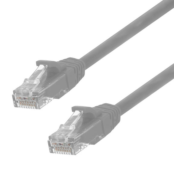 NavePoint Patch Cable, CAT6, UTP, 24AWG/7*0.18 MM, 0.5 Ft,  10 pack, Gray