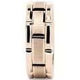 thumbnail image 3 of Wedding Rings for Men. 8mm Rose Gold Brick Pattern Tungsten Wedding Band, 3 of 6