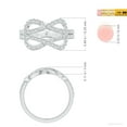 thumbnail image 4 of ANGARA IGI Certified Lab Grown 1.08 Ct Diamond Infinity Knot Ring for Women in 14K White Gold (Size-1.6mm|Color-F-G|Clarity-VS) | April Birthstone, Anniversary, Jewelry Gift for Women | Diamond Ring, 4 of 7