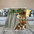 thumbnail image 2 of SHERONV Giraffe Theme Warm Lightweight Blanket Soft Fleece Throw Blanket for All Seasons, Living Room Sofa Decor, Cow Gifts, Super Soft Blanket for Bed 60x80in, 2 of 6