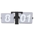 thumbnail image 1 of Flip Desk Shelf Clock with Classic Mechanical, Digital Display Battery Powered Retro Style Home Office Decor, 14 X 5.5 X 3.5 Inches, 1 of 7