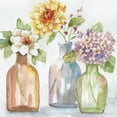 thumbnail image 2 of Nan 15x15 Black Ornate Wood Framed with Double Matting Museum Art Print Titled - Pastel Farm Flowers, 2 of 4