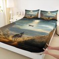 thumbnail image 4 of jejeloiu Western Cowboy Desert Full Size Sheets Kids,Fantasy Western Adventure Bed Sheets For Boy,4-Piece, 4 of 6