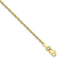 thumbnail image 1 of 10k Yellow Gold 1.5mm Diamond-Cut Rope Foot Chain Ankle Bracelet Anklet - with Secure Lobster Lock Clasp 7", 1 of 5