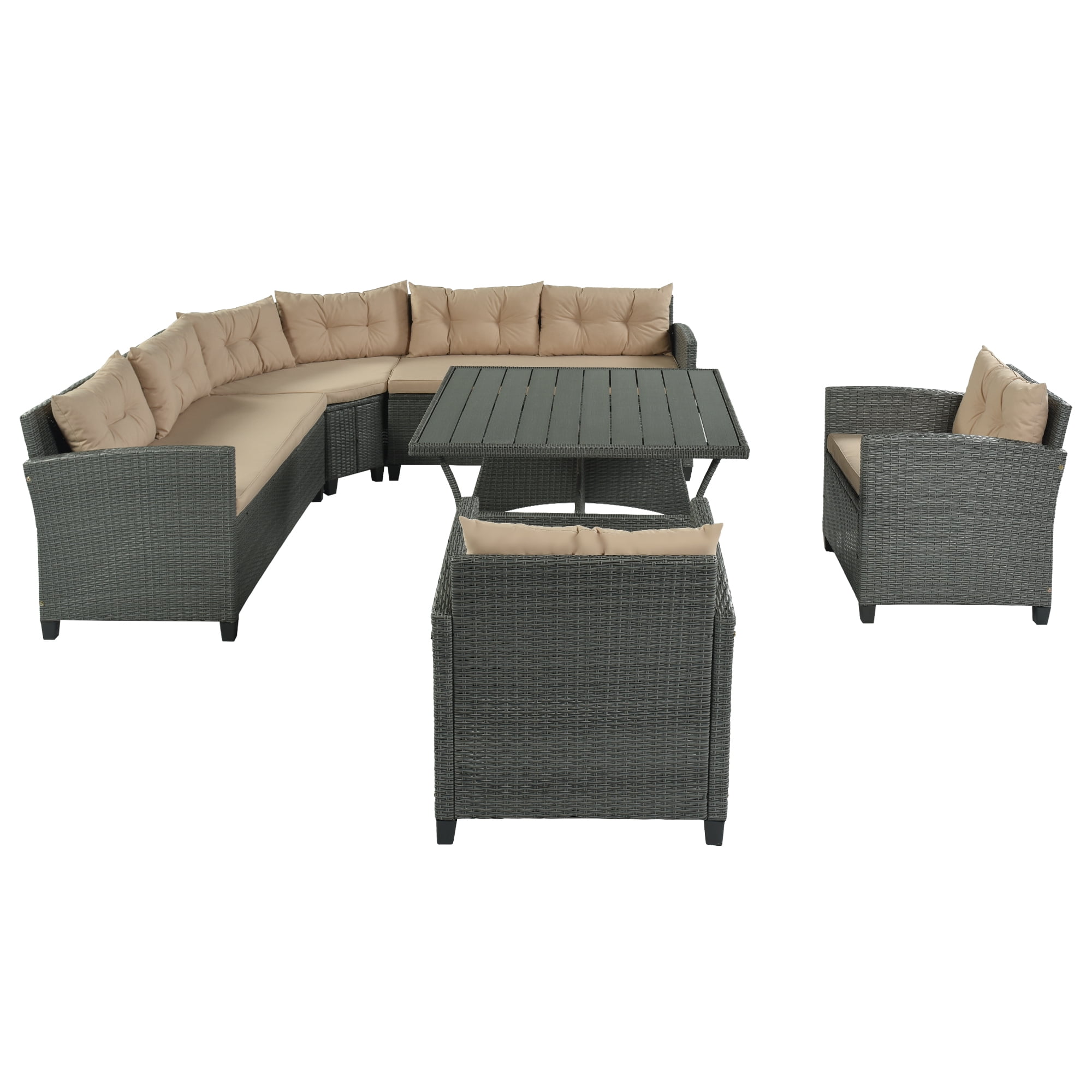 Belham living brookville 6 piece all weather wicker sofa online sectional patio dining set