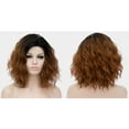 thumbnail image 6 of Unique Bargains Human Hair Wigs for Women Lady Curly Wig Cap Fluffy Curly Wavy Brown, 6 of 6