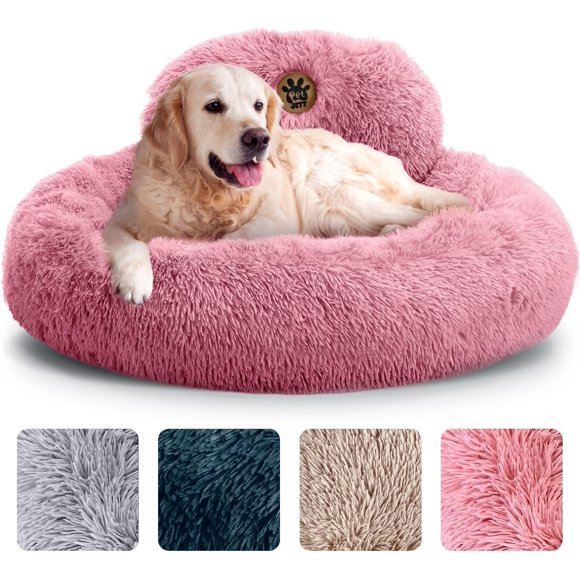 Cama para perros PetJett Calming Large, 36 pulgadas, antideslizante, lavable