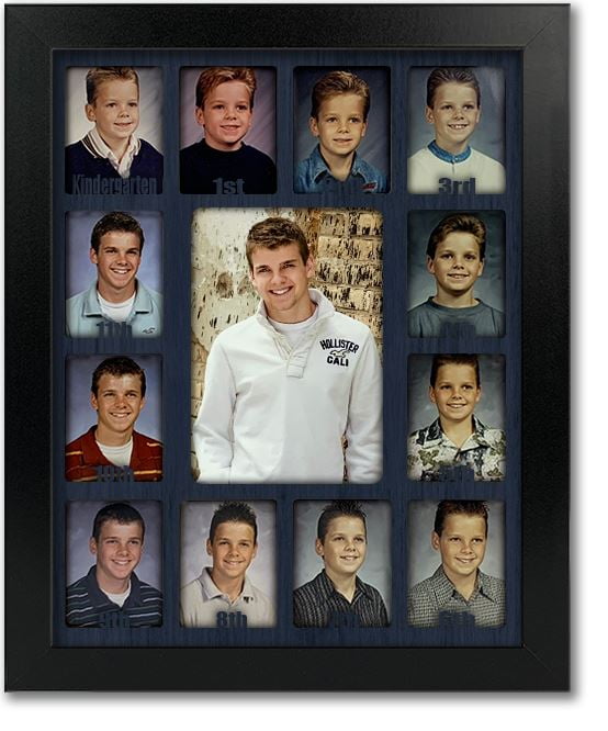 School Years Picture Frame Collage Clockwise 11x14 Modern thin