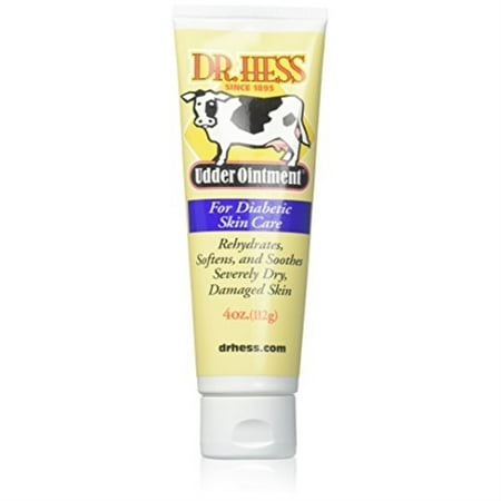 4oz udder ointment skin care by dr. hess | 13 natural, non-toxic ingredients | pain & itching relief salve | moisturizing cream for healthy skin | essential care for diabetic skin | for everyday